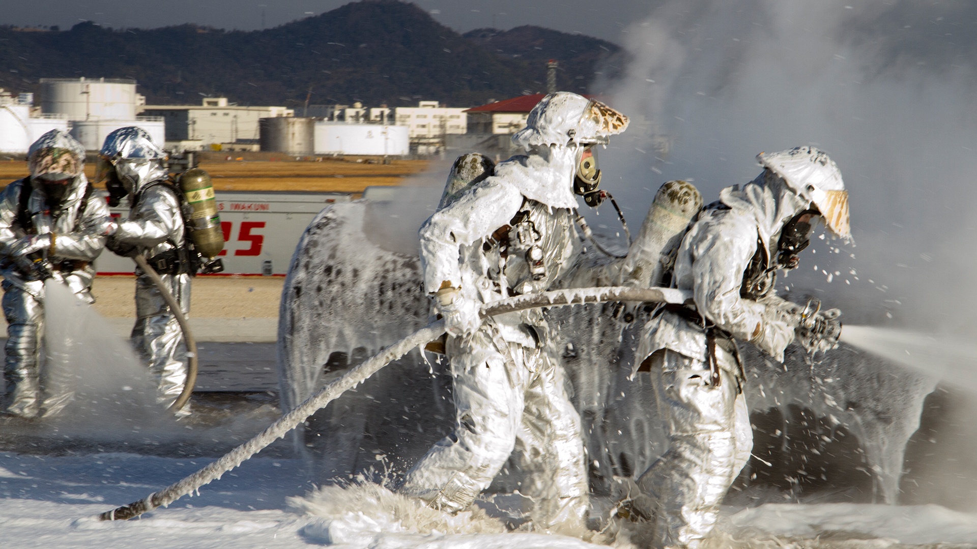 image: firefighters at work