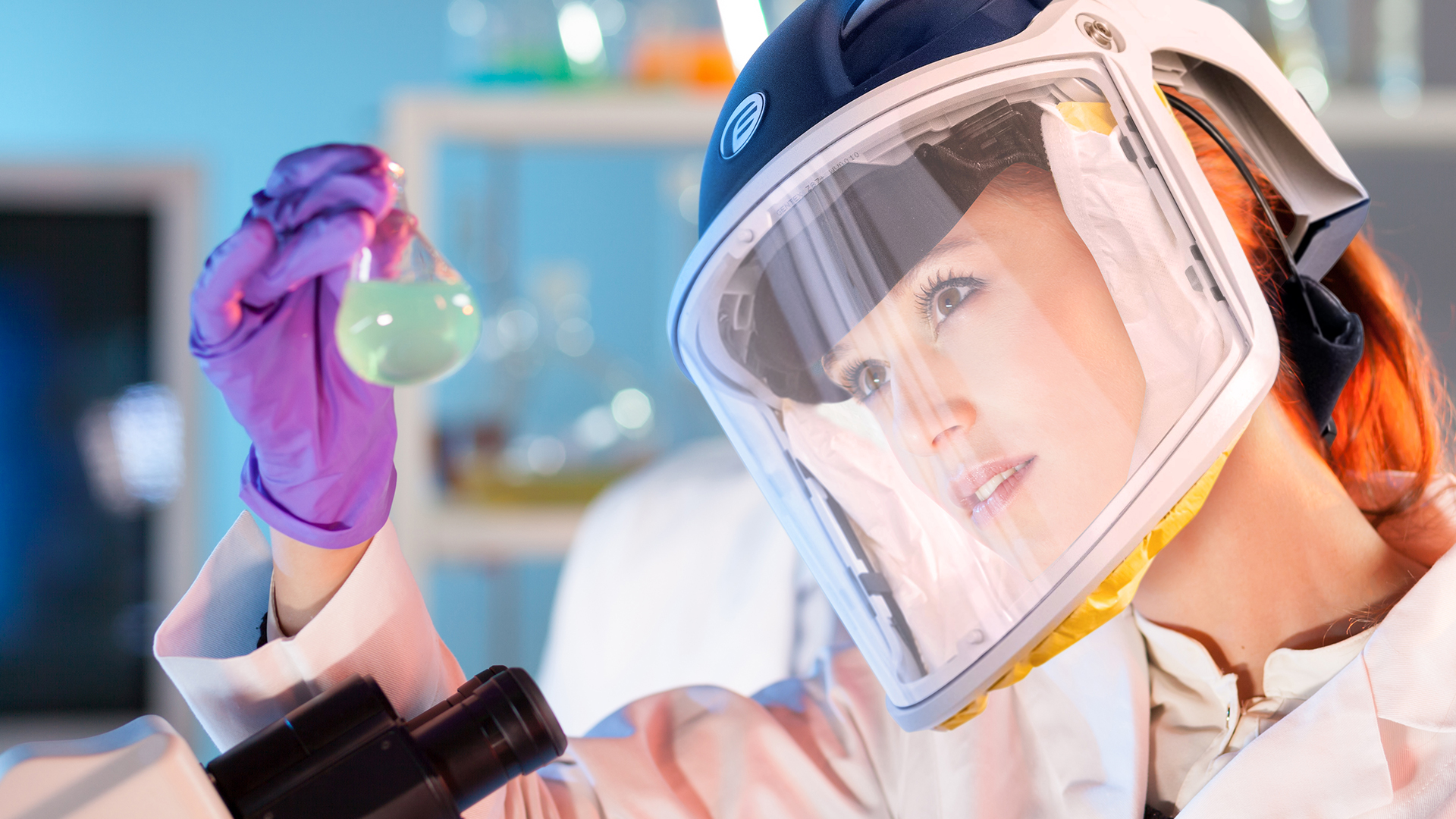 woman in lab