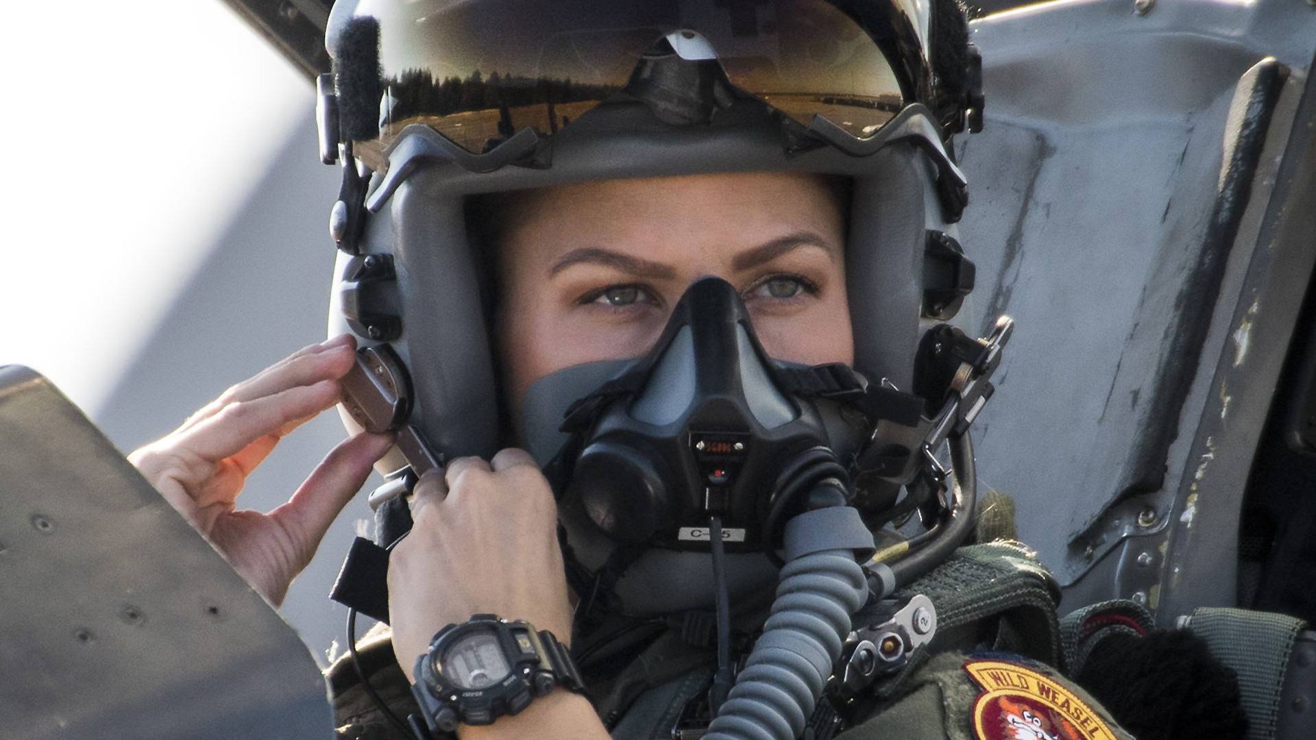 woman wearing respiratory gear